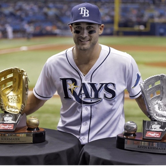 KEVIN KIERMAIER TAMPA BAY RAYS MAJESTIC AUTHENTIC JERSEY NEW WITH TAGS - Picture 7 of 8